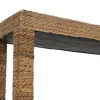 Consola de Recibidor de Fibra Natural y Madera de Teca MB-220078