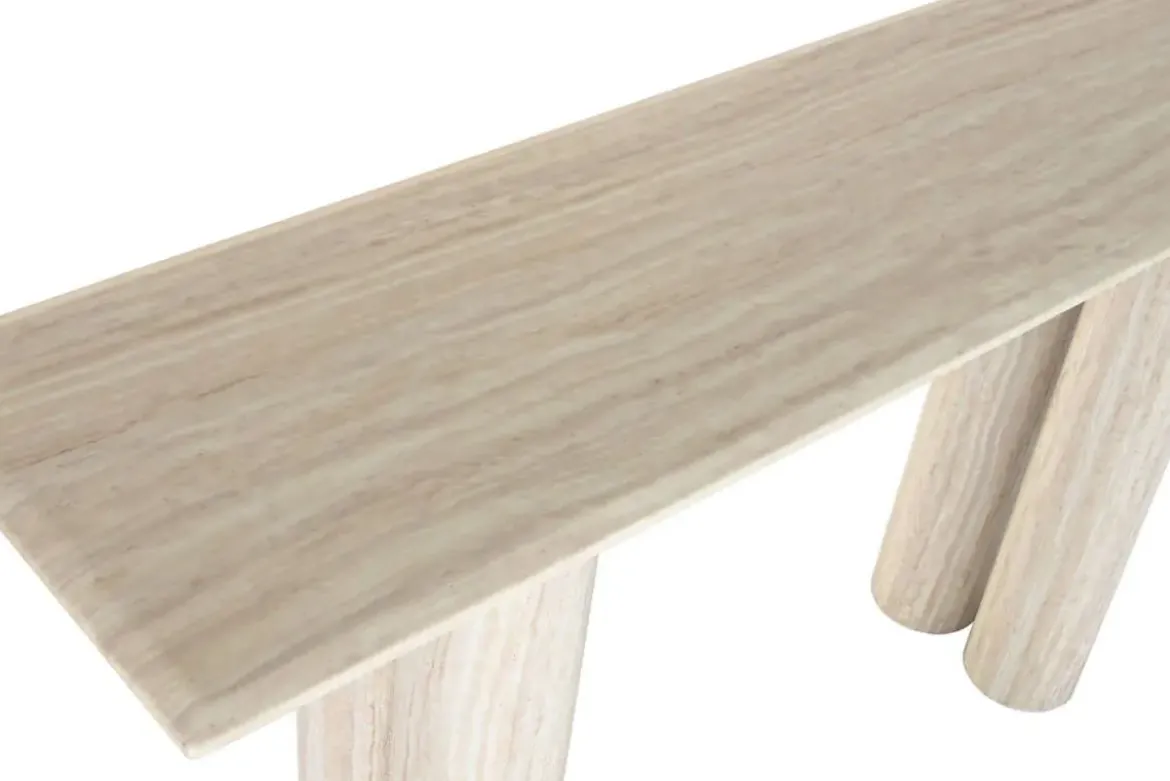 Consola de Recibidor de Granito y MDF Color Beige MB-221375