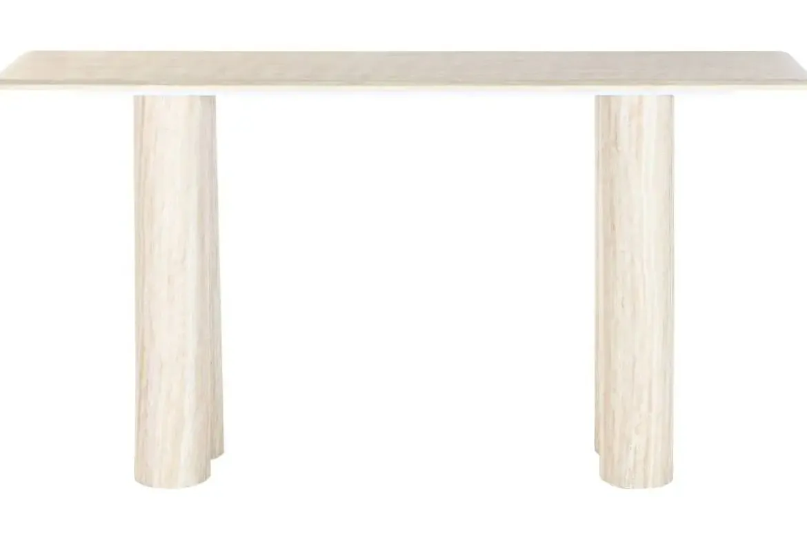 Consola de Recibidor de Granito y MDF Color Beige MB-221375