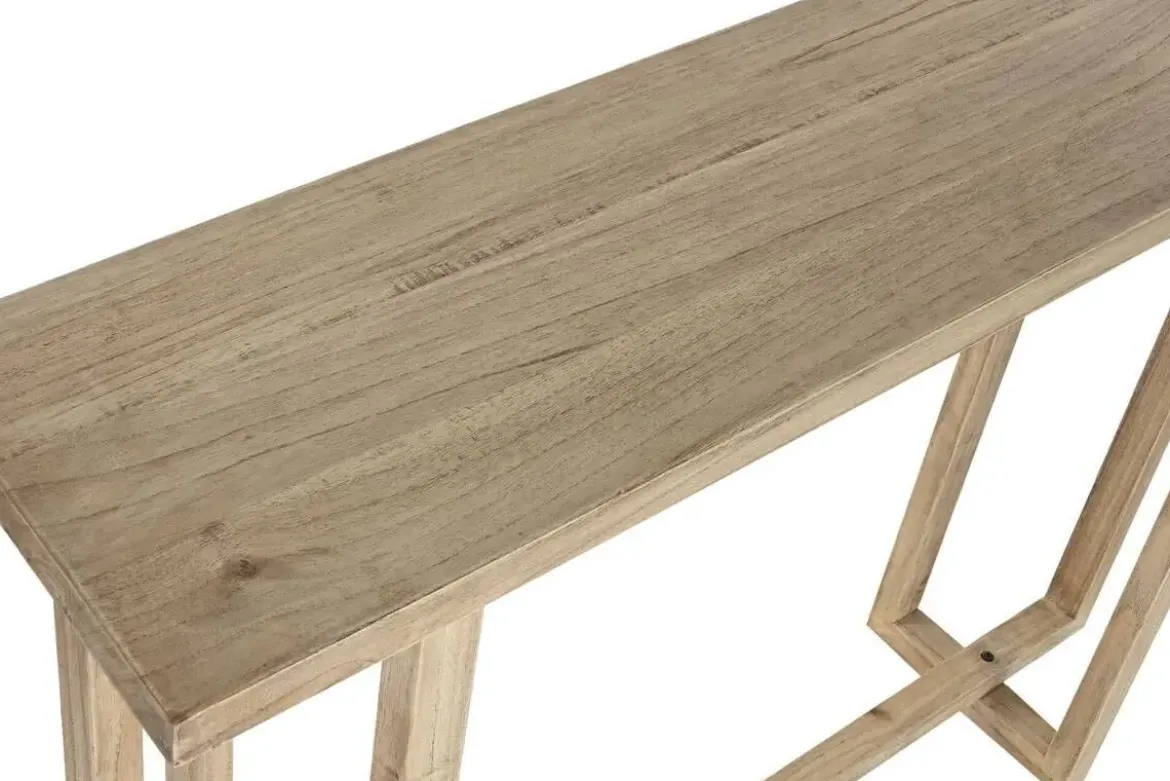 Consola de Recibidor de Madera Mindi Acabado Natural 120 cm MB-221507