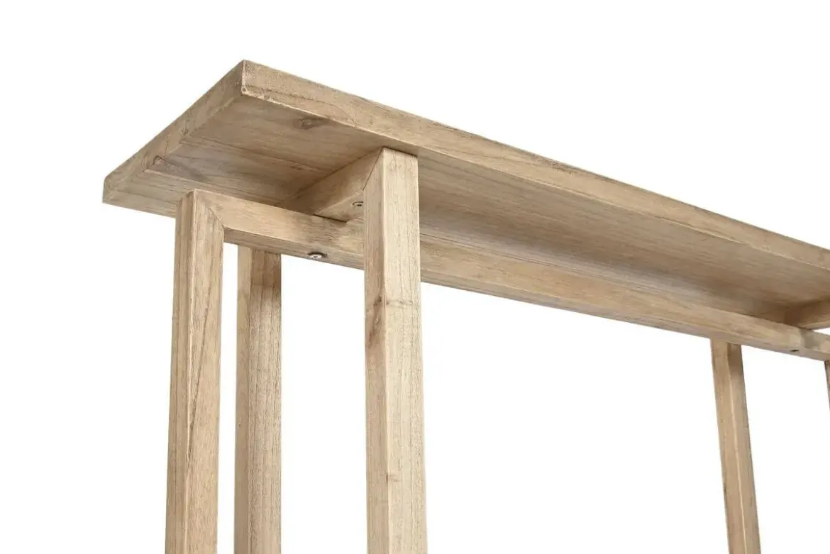 Consola de Recibidor de Madera Mindi Acabado Natural 120 cm MB-221507