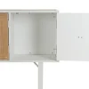 Consola de Recibidor de Madera de Abeto y Metal Blanco MB-206500