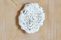 Consola de Recibidor de Madera de Abeto y Metal Blanco MB-206500