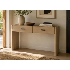 Consola de Recibidor de Madera de Abeto con 2 Cajones MB-219971