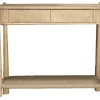 Consola de Recibidor de Madera de Acacia con 2 Cajones MB-226689