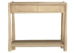 Consola de Recibidor de Madera de Acacia con 2 Cajones MB-226689