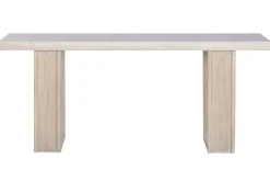 Consola de Recibidor en Olmo Macizo con Mármol Travertino MB-226313