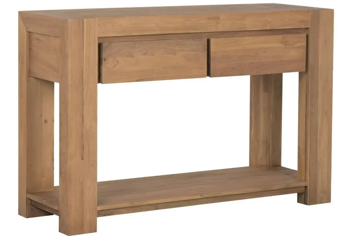 Consola de Recibidor en Teca Reciclada con 2 Cajones MB-221774
