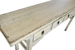 Consola de Recibidor Olmo Macizo Lacado Bicolor 4 Cajones MB-220527