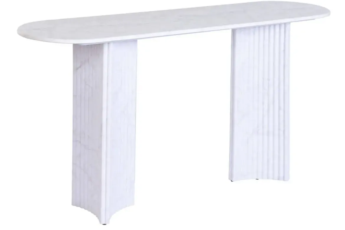 Consola de Recibidor Simil Mármol Blanco con Granito MB-226678