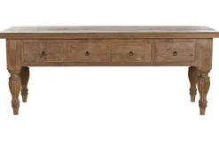 Consola de Teca Reciclada con 4 Cajones MB-217304