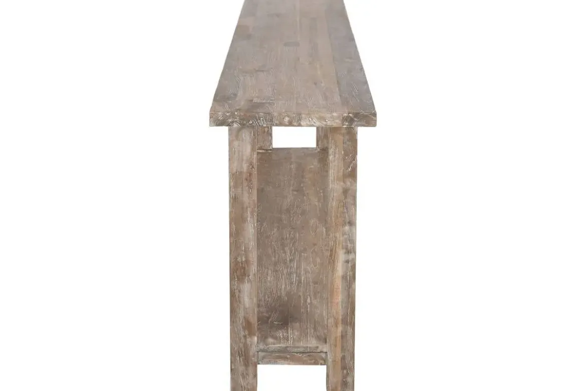 Consola de Teca Reciclada Decapé Blanco MB-224024