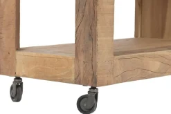 Consola Estructura de Madera Reciclada con Ruedas MB-222401