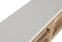 Consola Estructura de Madera Reciclada con Ruedas MB-222401