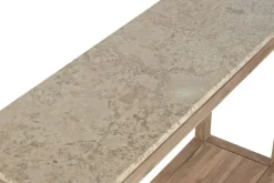 Consola Estructura de Madera Reciclada con Mármol Natural MB-221765