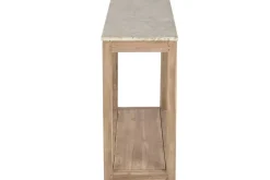 Consola Estructura de Madera Reciclada con Mármol Natural MB-221765