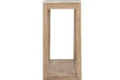 Consola Estructura de Madera Reciclada con Mármol Natural MB-221765