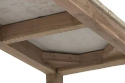 Consola Estructura de Madera Reciclada con Mármol Natural MB-221765