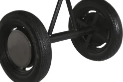 Consola Industrial Madera y Metal Diseño Avión Negro MB-211965