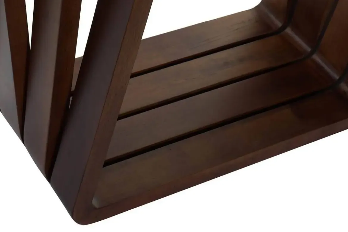 Consola Madera de Nogal con Cristal MB-204499