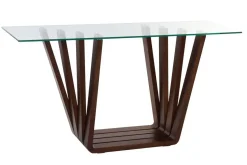 Consola Madera de Nogal con Cristal MB-204499