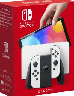 Consola Nintendo Switch OLED Blanca 64GB con Juego EVERYBODY 1-2 SWITCH 7454-4525