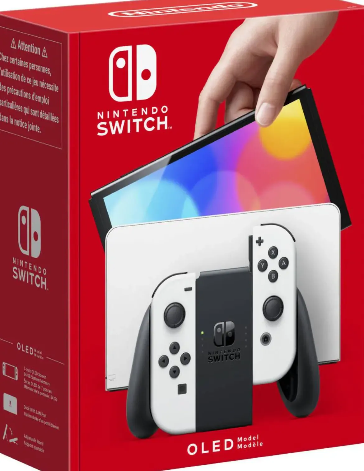 Consola Nintendo Switch OLED Blanca 64GB con Juego EVERYBODY 1-2 SWITCH 7454-4525