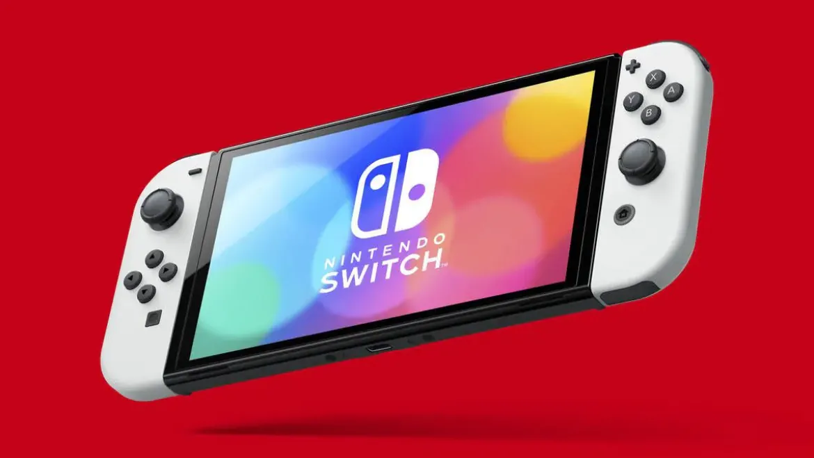 Consola Nintendo Switch OLED Blanca 64GB con Juego EVERYBODY 1-2 SWITCH 7454-4525