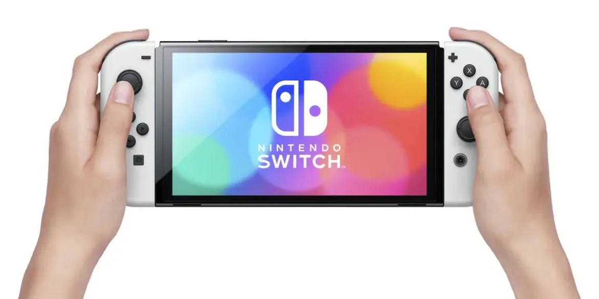 Consola Nintendo Switch OLED Blanca 64GB con Juego EVERYBODY 1-2 SWITCH 7454-4525