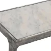 Consola Set 2 de Mármol y Aluminio Acabado Patinado MB-208493