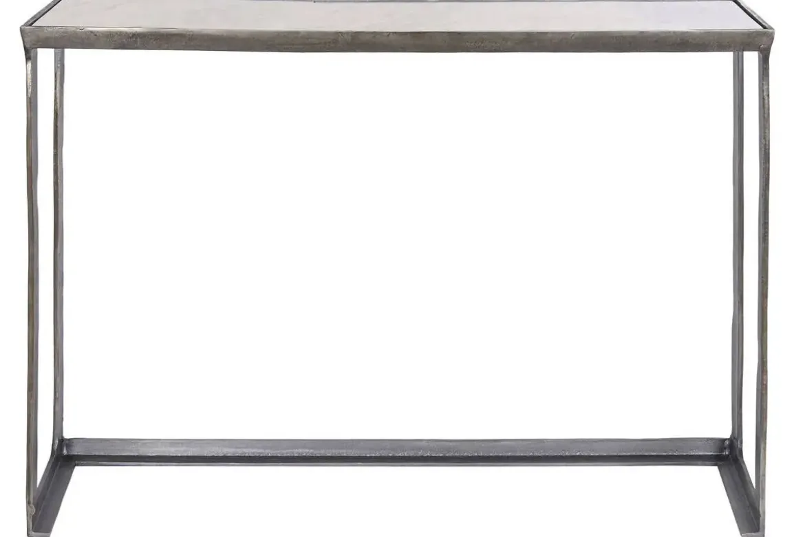Consola Set 2 de Mármol y Aluminio Acabado Patinado MB-208493