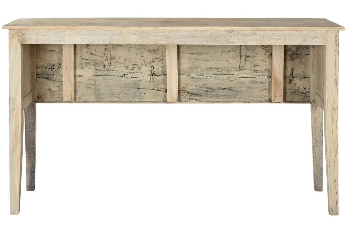 Consola Tallada en Madera Natural TECA MANGO MB-216542