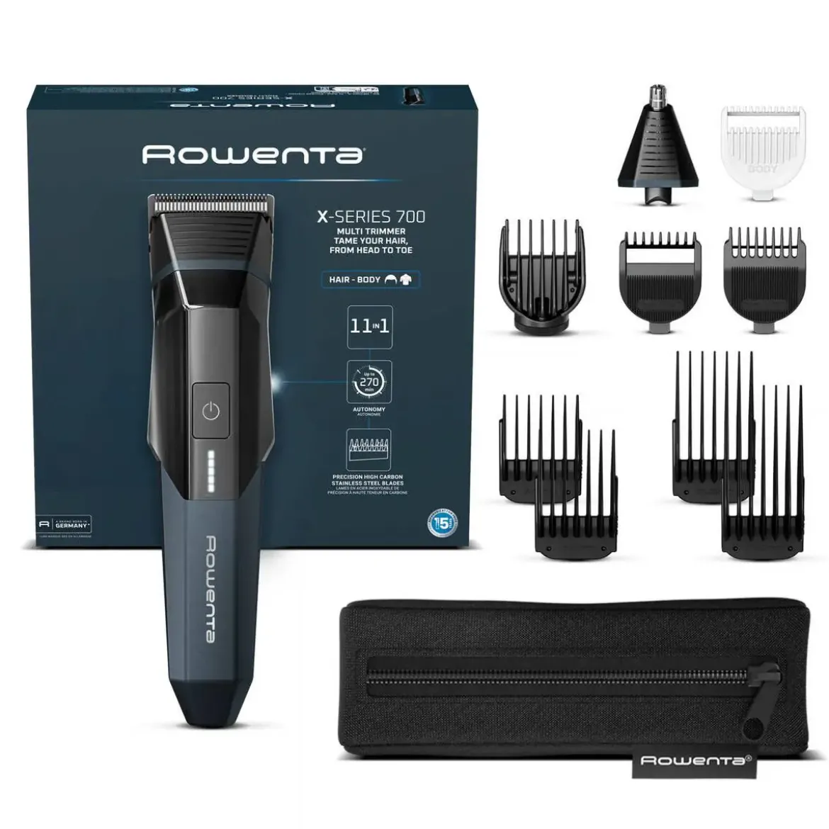 Cortapelo ROWENTA 11 en 1 con 270 Minutos TN9610E0