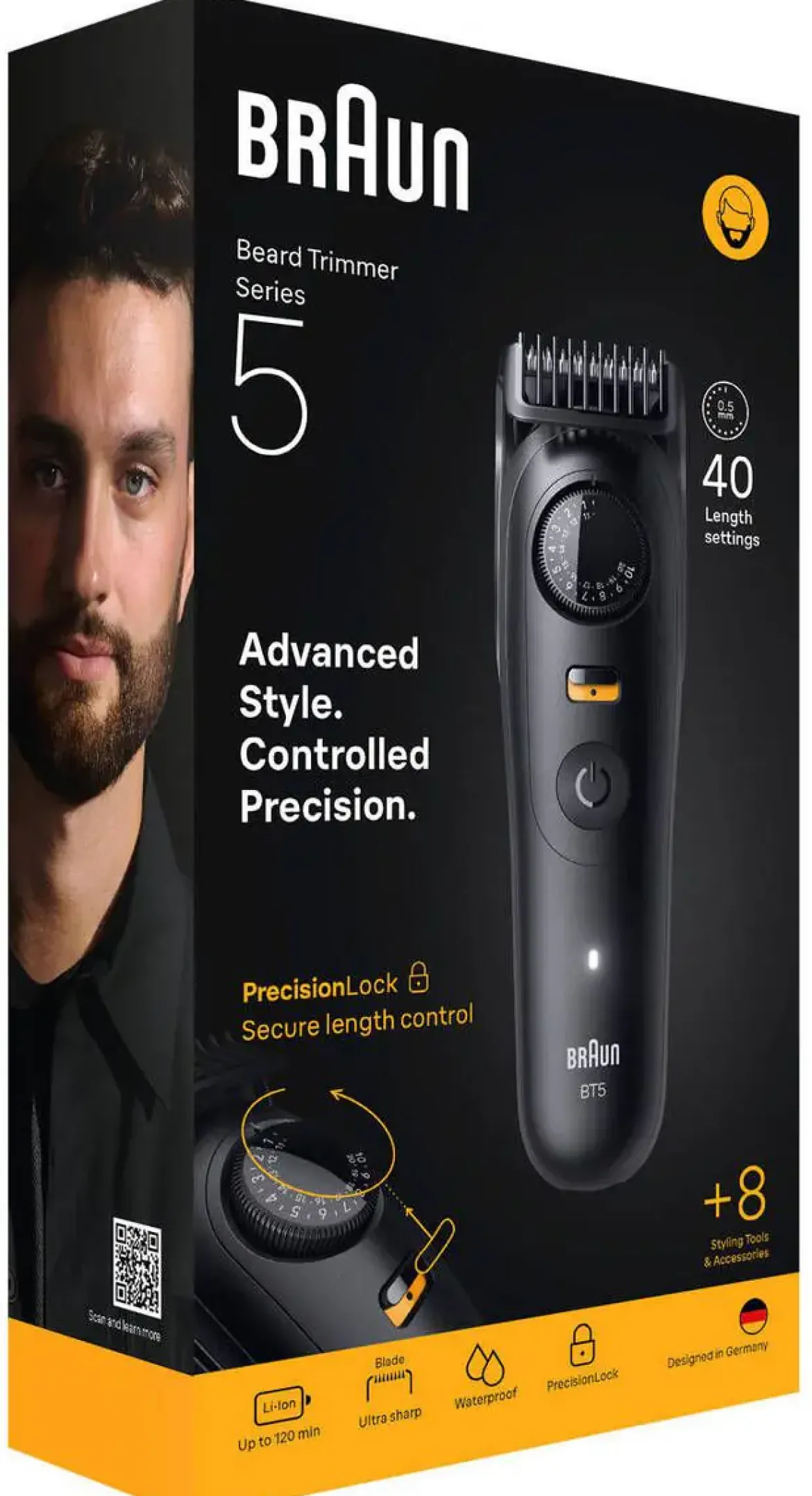 Cortapelos BRAUN BT5560 Barbero 8 en 1 con 40 Niveles Ajustables