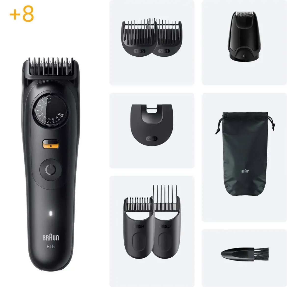 Cortapelos BRAUN BT5560 Barbero 8 en 1 con 40 Niveles Ajustables