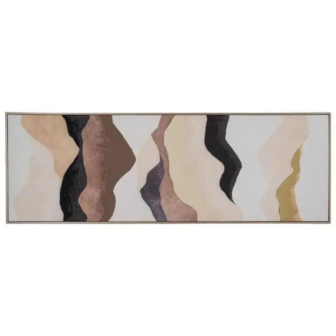 Cuadro Abstracto de Impresión 50% Acabado a Mano PS-Lienzo de 150x50 cm 614724