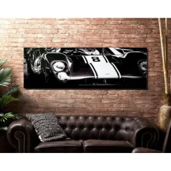 Cuadro de Coche Clásico Ford GT 40 con Marco Blanco y Negro 81-483