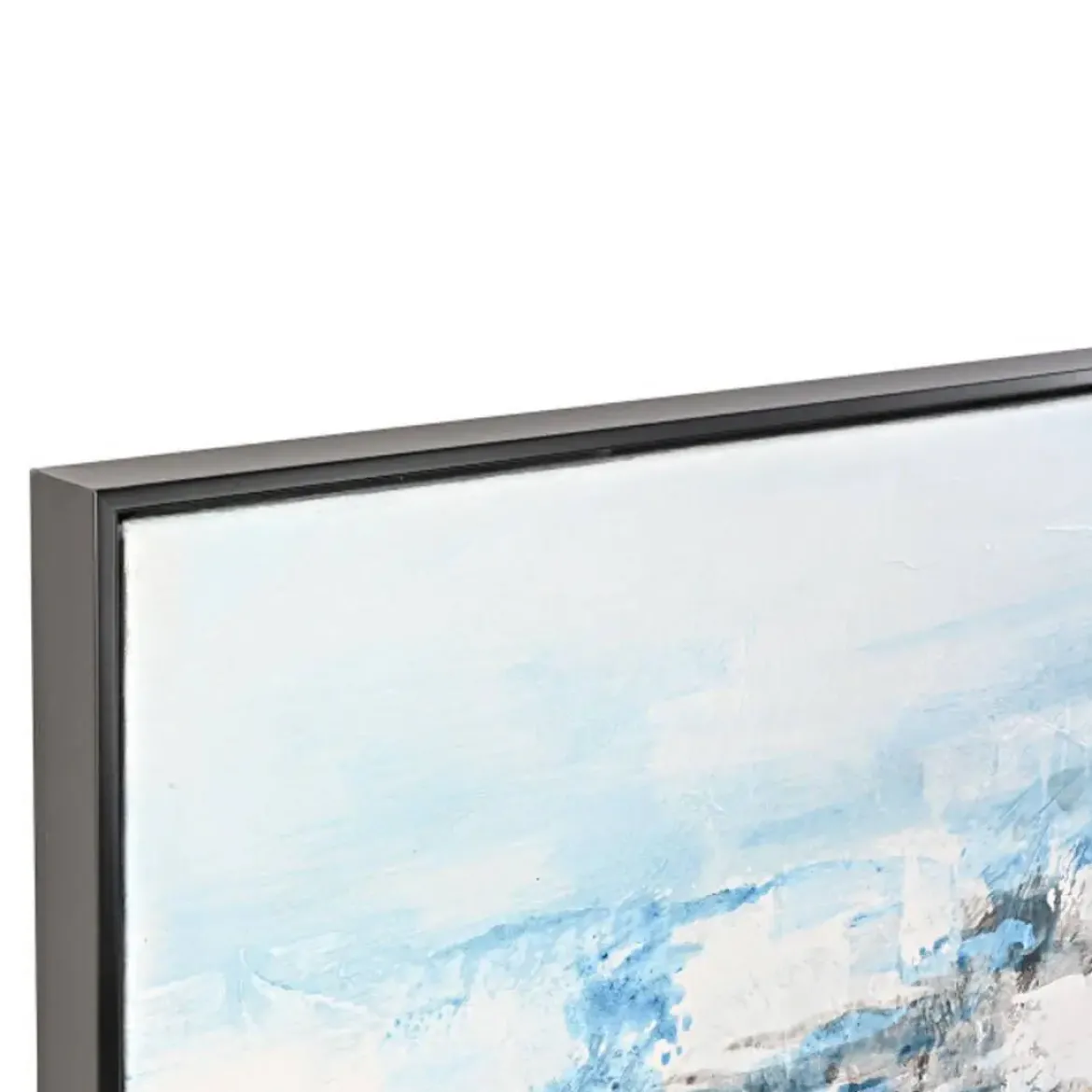 Cuadro de Pintura Abstracta de Acabado Azul y Negro CU-197344
