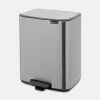 Cubo de Basura con Pedal 12L Matt Steel Fingerprint Proof Brabantia BO 238048