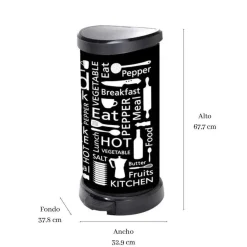 Cubo de basura DECOBIN 40 Litros CURVER 197124