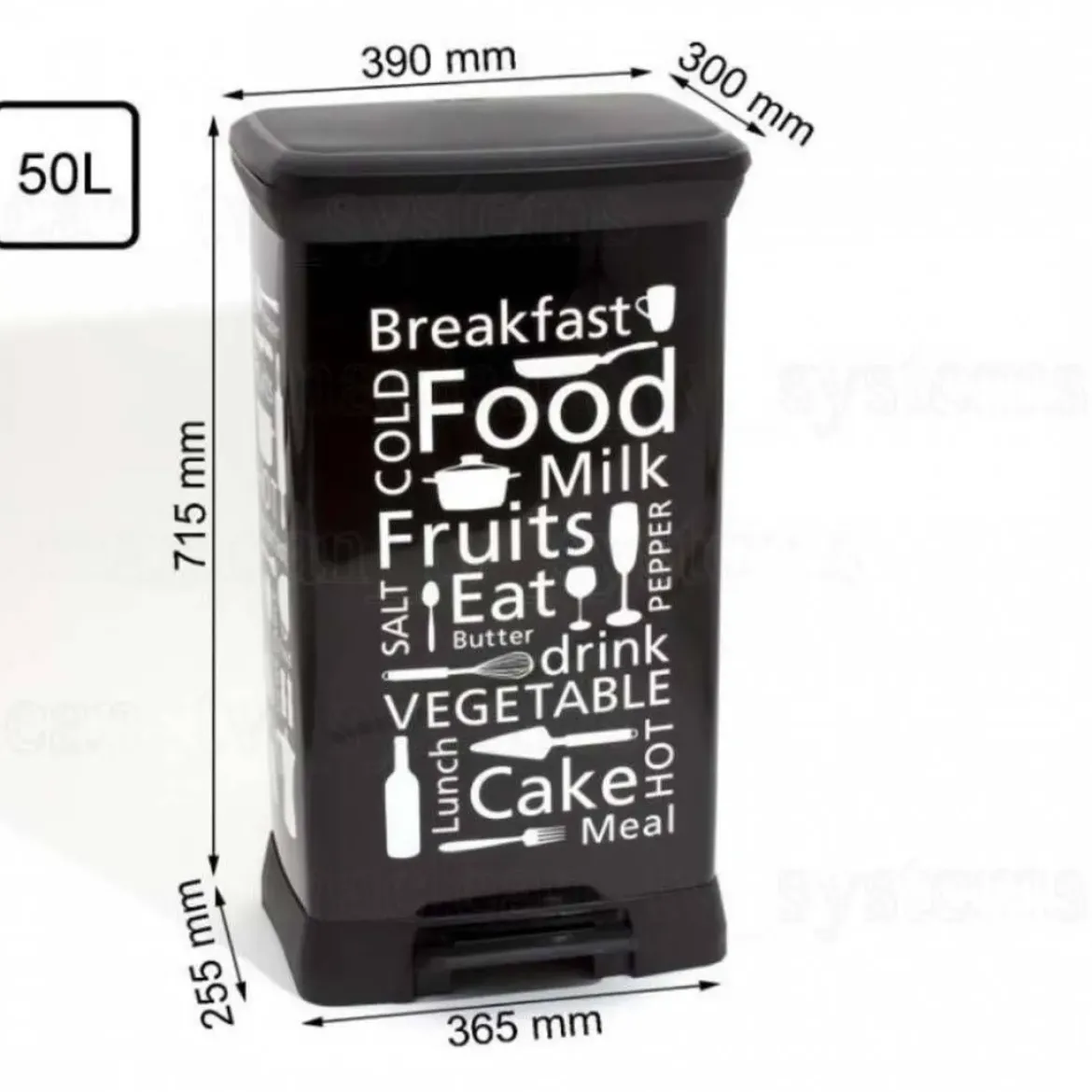 Cubo de basura 50 Litros CURVER 204155