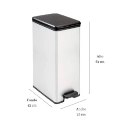 Cubo Decorado Slim 40L Metal curver 213298