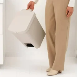 Cubo de Pedal 25 Litros con Cierre Suave Beige STEPUP 251863