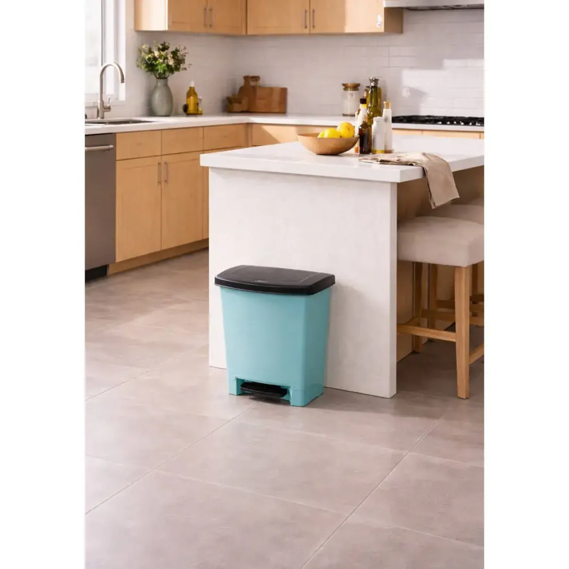 Cubo de Plástico BIN 25 L Color Azul 260664