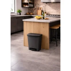 Cubo de Plástico BIN 25 L Color Gris 260665