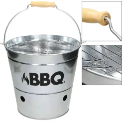 Cubo Grill Con Rejilla Y Asa De Transporte Zinc C80901180