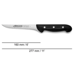 Cuchillo Deshuesador de Cocina con Mango Color Negro Serie Maitre 160 mm ARCOS 151500