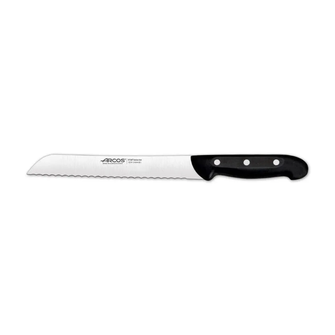 Cuchillo Panero de Cocina con Mango Color Negro Serie Maitre 210 mm ARCOS 151400