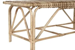 Descalzadora de Madera con Asiento de Mimbre Natural MB-217799