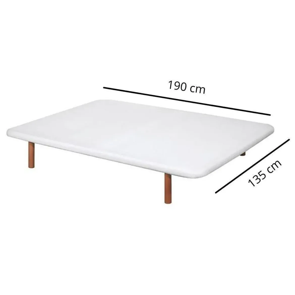 Divanlín Base Tapizada Blanco 135cm x 182 cm DL27053